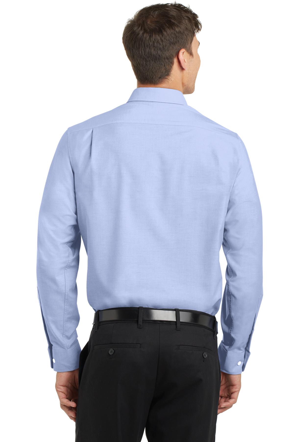 S658 Port Authority SuperPro Oxford Shirt - Back Image
