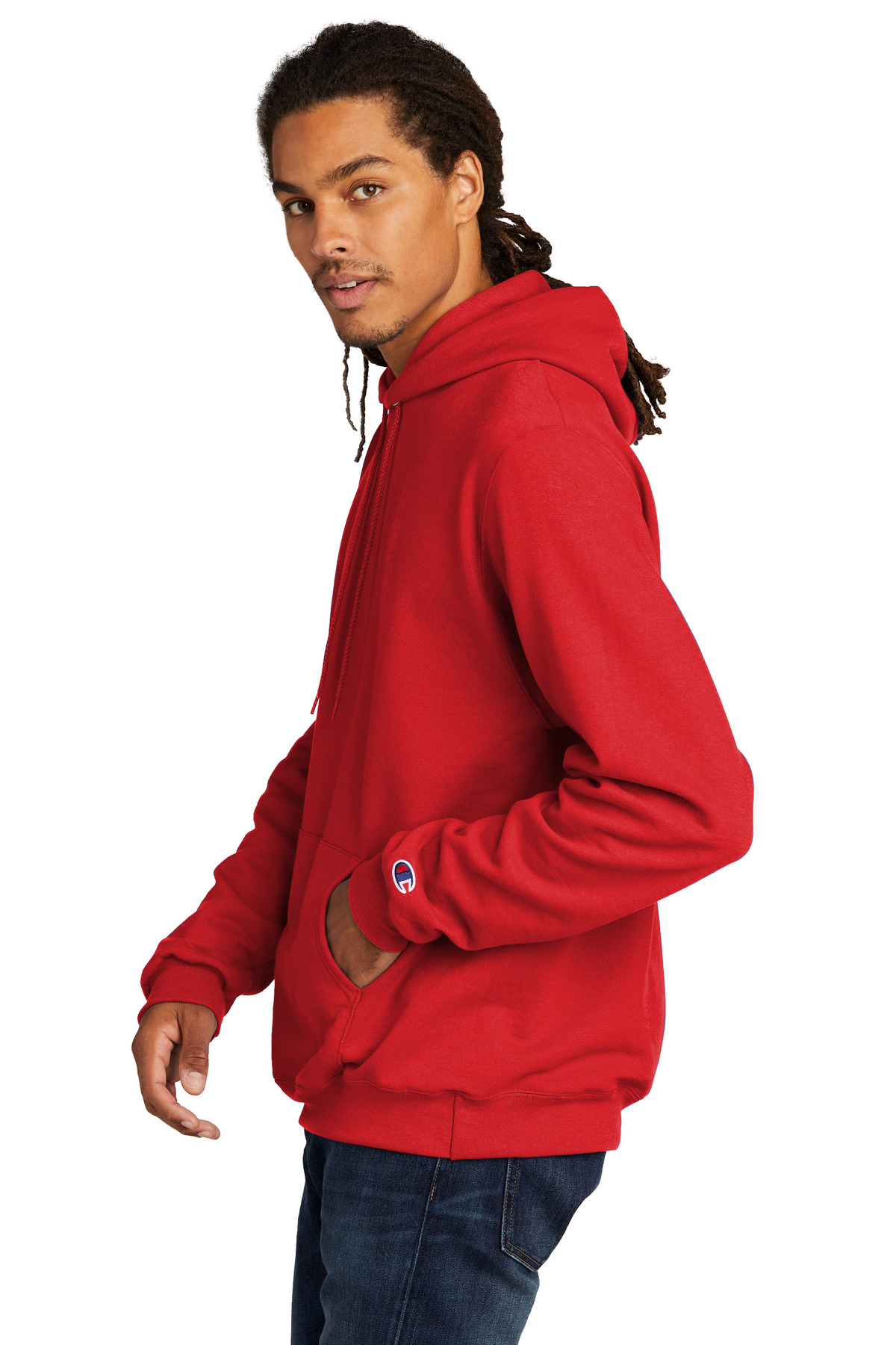 S700 Champion Double Dry Eco Hooded Sweatshirt - Siide Image