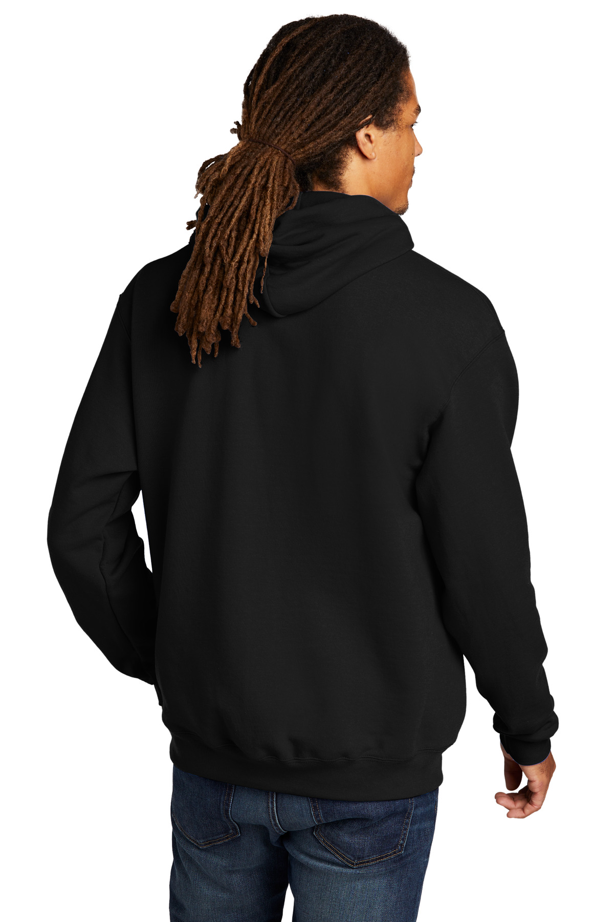 S700 Champion Double Dry Eco Hooded Sweatshirt - Back Image
