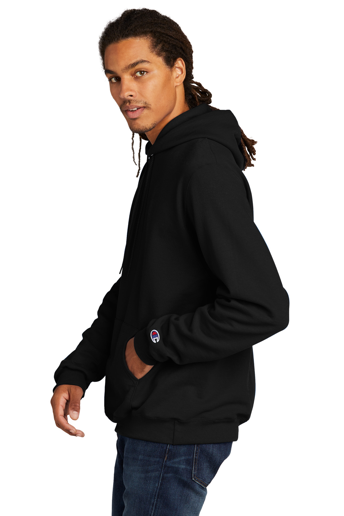 S700 Champion Double Dry Eco Hooded Sweatshirt - Siide Image