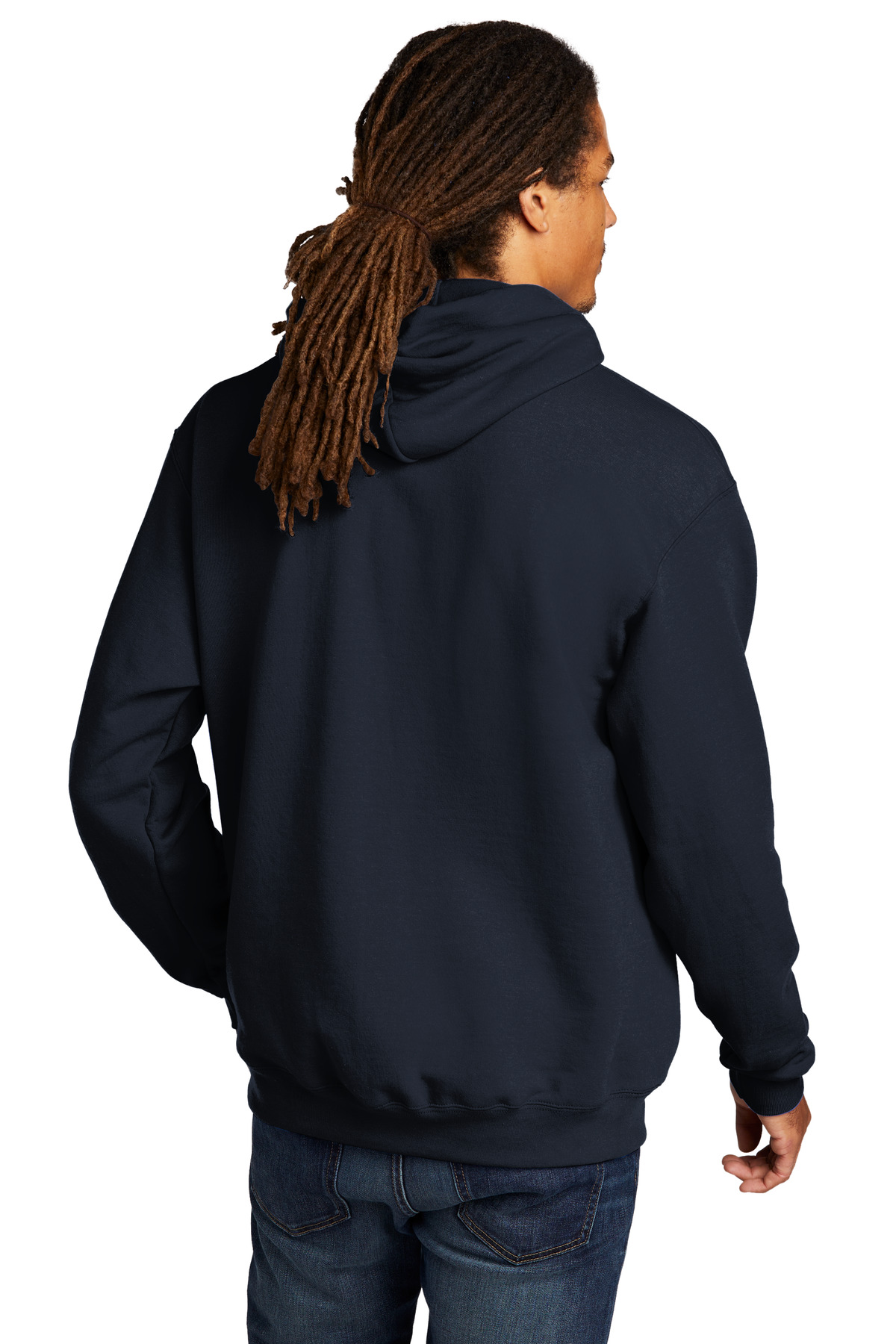 S700 Champion Double Dry Eco Hooded Sweatshirt - Back Image