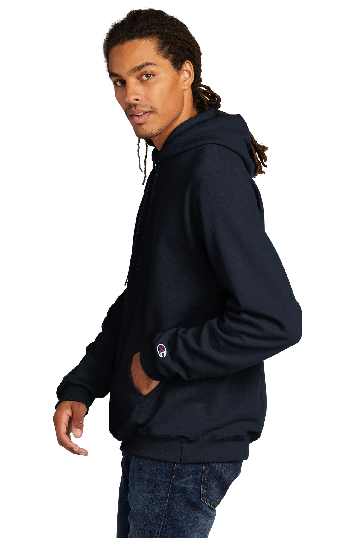 S700 Champion Double Dry Eco Hooded Sweatshirt - Siide Image