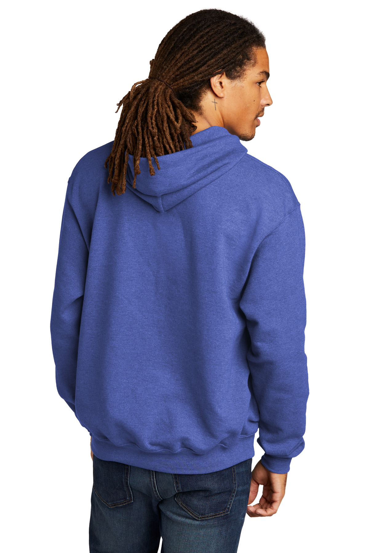 S700 Champion Double Dry Eco Hooded Sweatshirt - Back Image