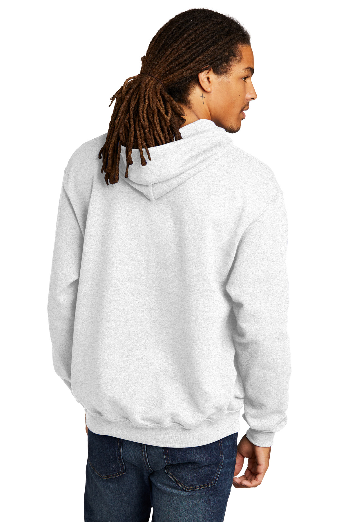 S700 Champion Double Dry Eco Hooded Sweatshirt - Back Image
