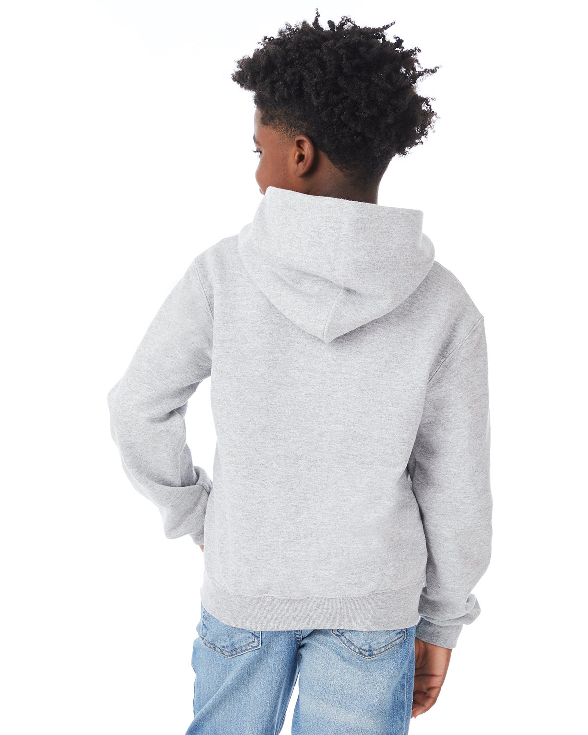 S790 Champion Youth Double Dry Eco Pullover Hooded Sweatshirt - Back Image