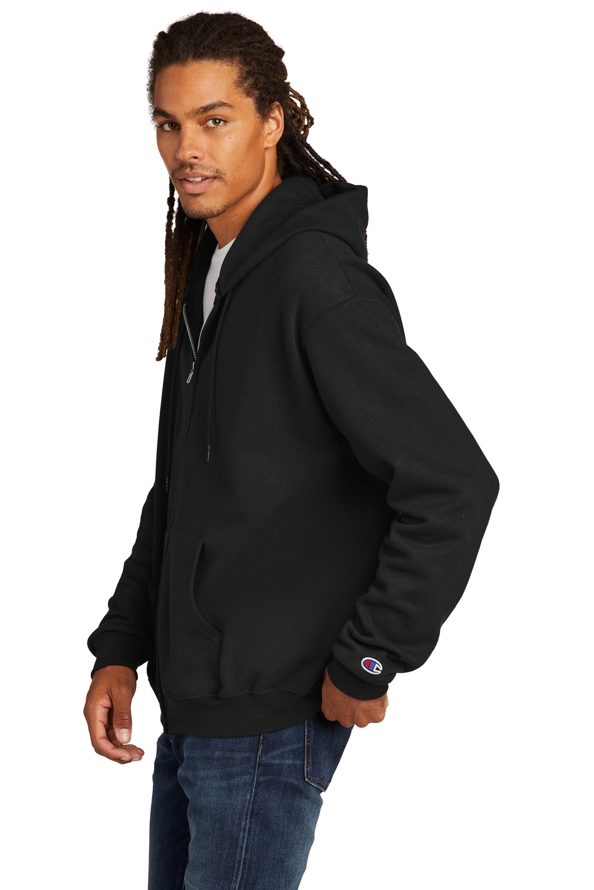 S800 Champion Double Dry Eco Full-Zip Hooded Sweatshirt - Siide Image