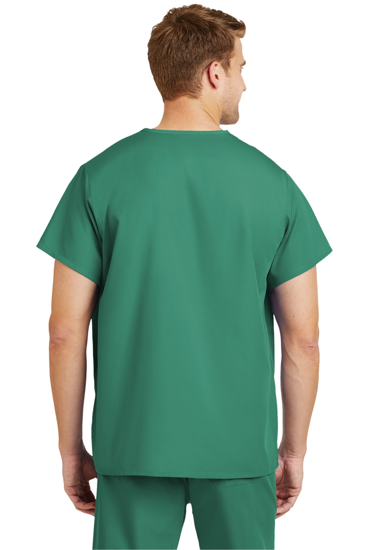 SCRUBTOP CornerStone Unisex V-neck Scrub Top - Back Image