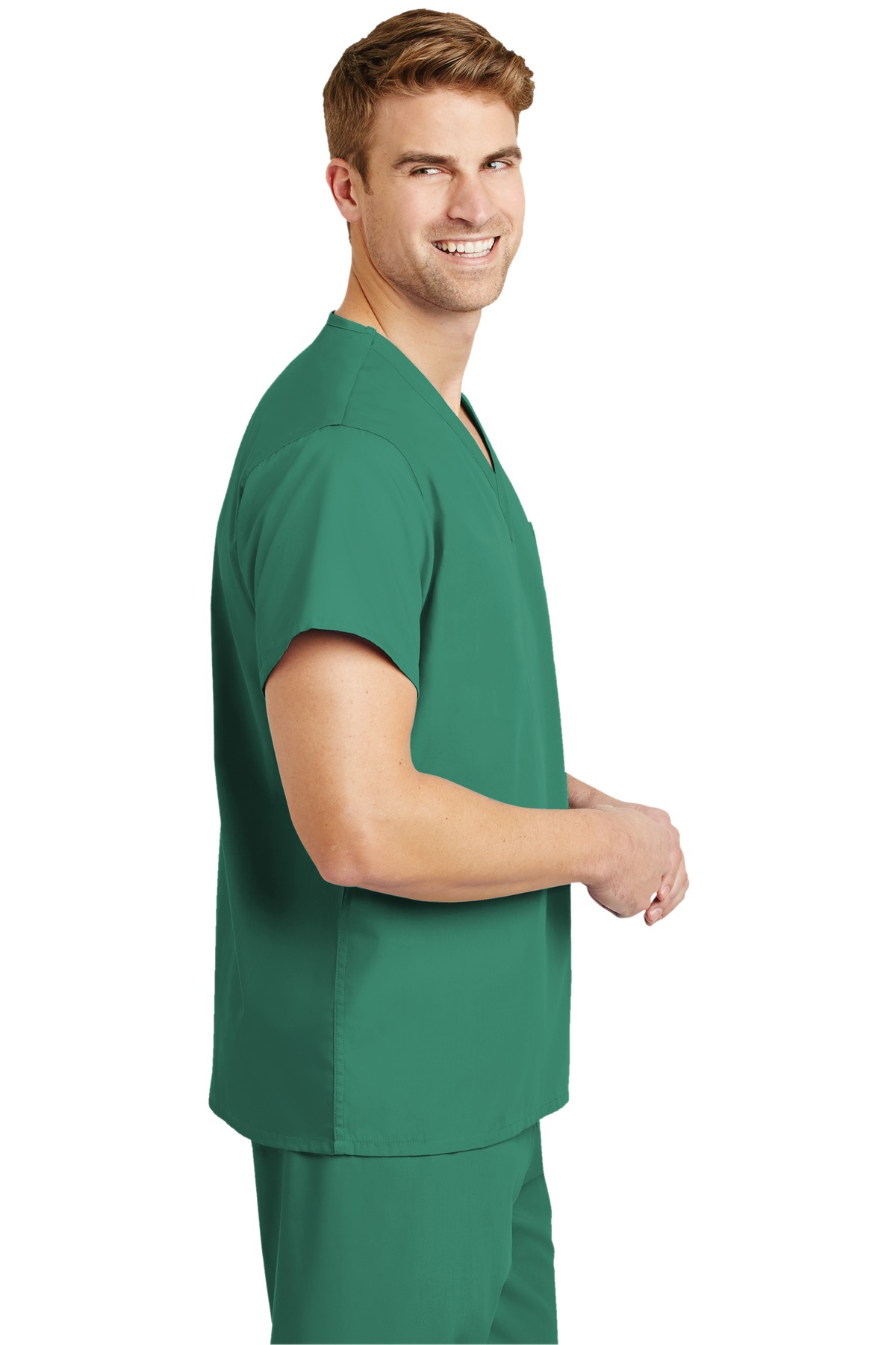 SCRUBTOP CornerStone Unisex V-neck Scrub Top - Siide Image