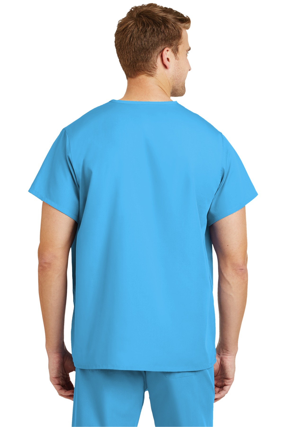SCRUBTOP CornerStone Unisex V-neck Scrub Top - Back Image