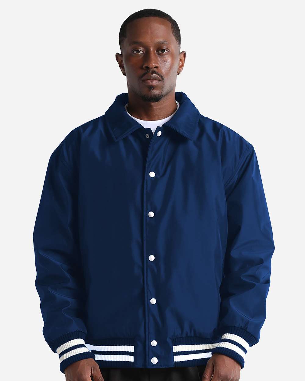 CVBJ Shaka Wear Unisex Collared Varsity Jacket CVBJ Shaka Wear Unisex Collared Varsity Jacket