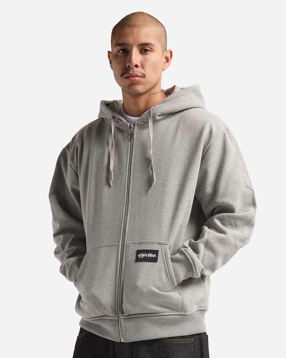 Shaka Wear Direct to Film (DTF) SHEHZ Mens Essential Super Heavyweight Full-Zip Hooded Sweatshirt Shaka Wear Direct to Film (DTF) SHEHZ Mens Essential Super Heavyweight Full-Zip Hooded Sweatshirt - Siide Image