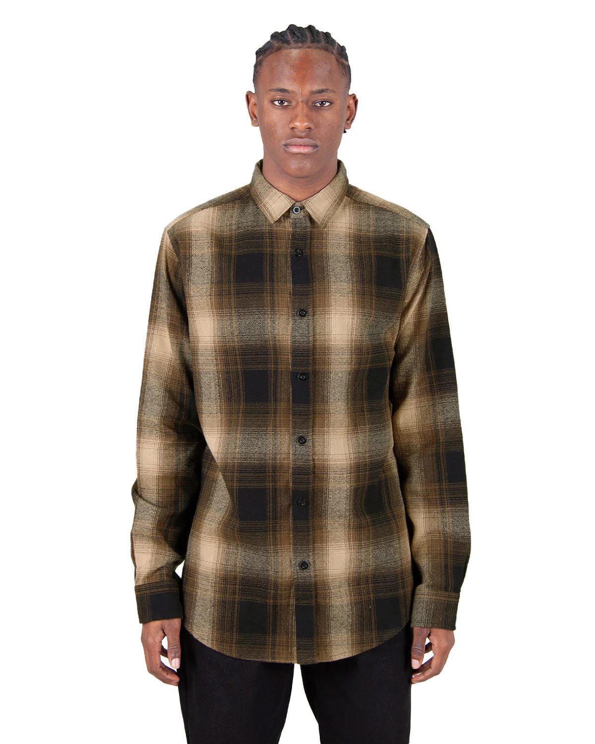 SHHFS Shaka Wear Mens Plaid Flannel Overshirt