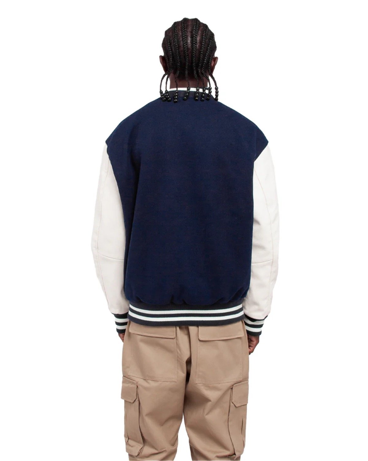 SHLLJ Shaka Wear Mens Letterman Jacket SHLLJ Shaka Wear Mens Letterman Jacket - Back Image