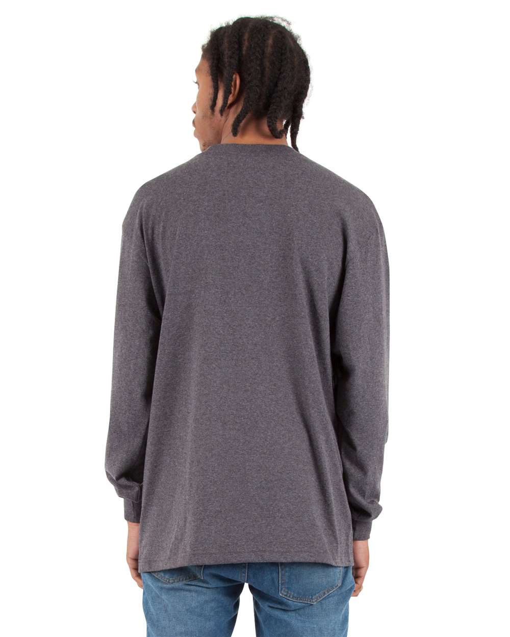 SHMHLST Shaka Wear Tall 7.5 oz., Max Heavyweight Long-Sleeve T-Shirt - Back Image