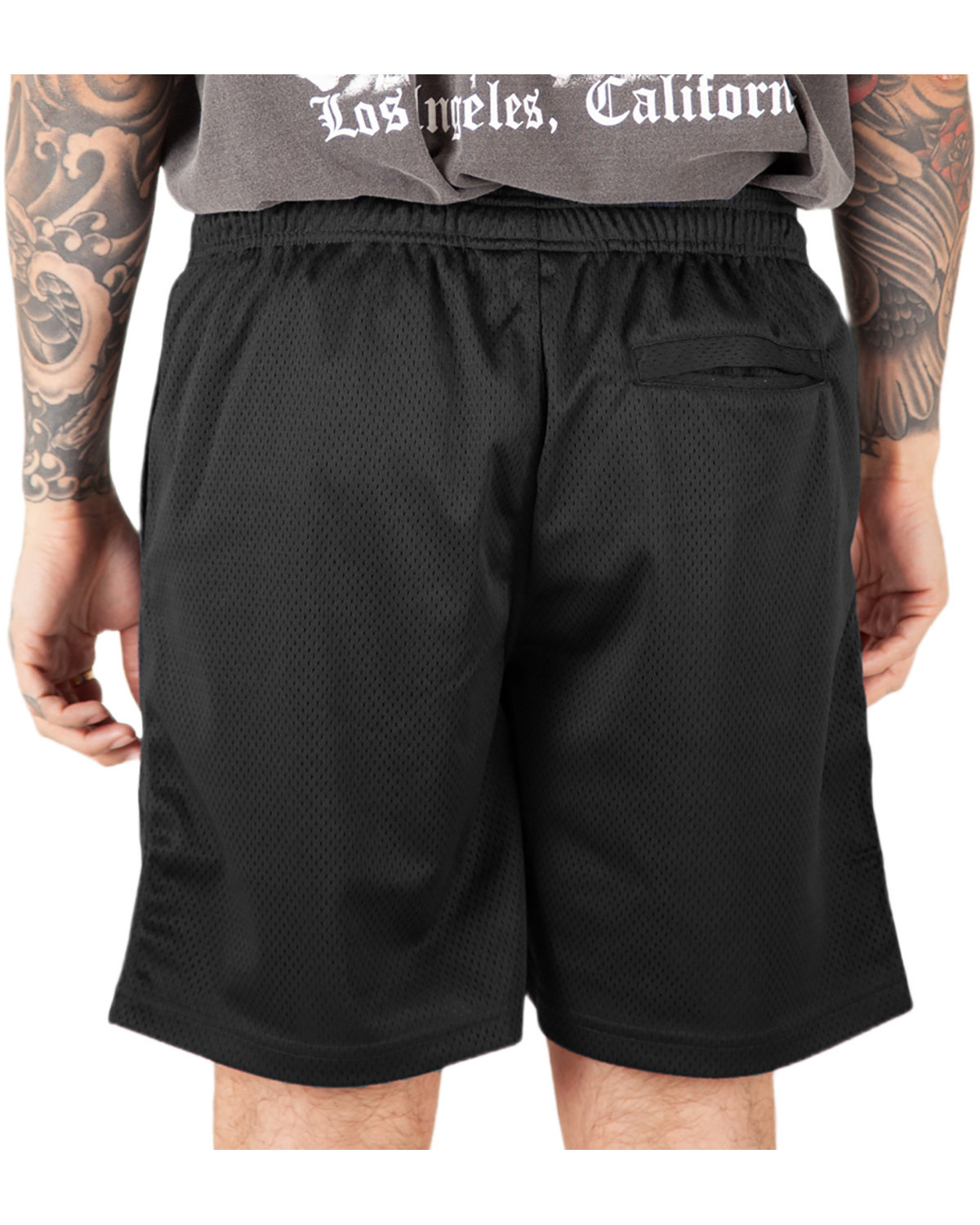 SHMPS Shaka Wear Mens Mesh PE Gym Short SHMPS Shaka Wear Mens Mesh PE Gym Short - Back Image