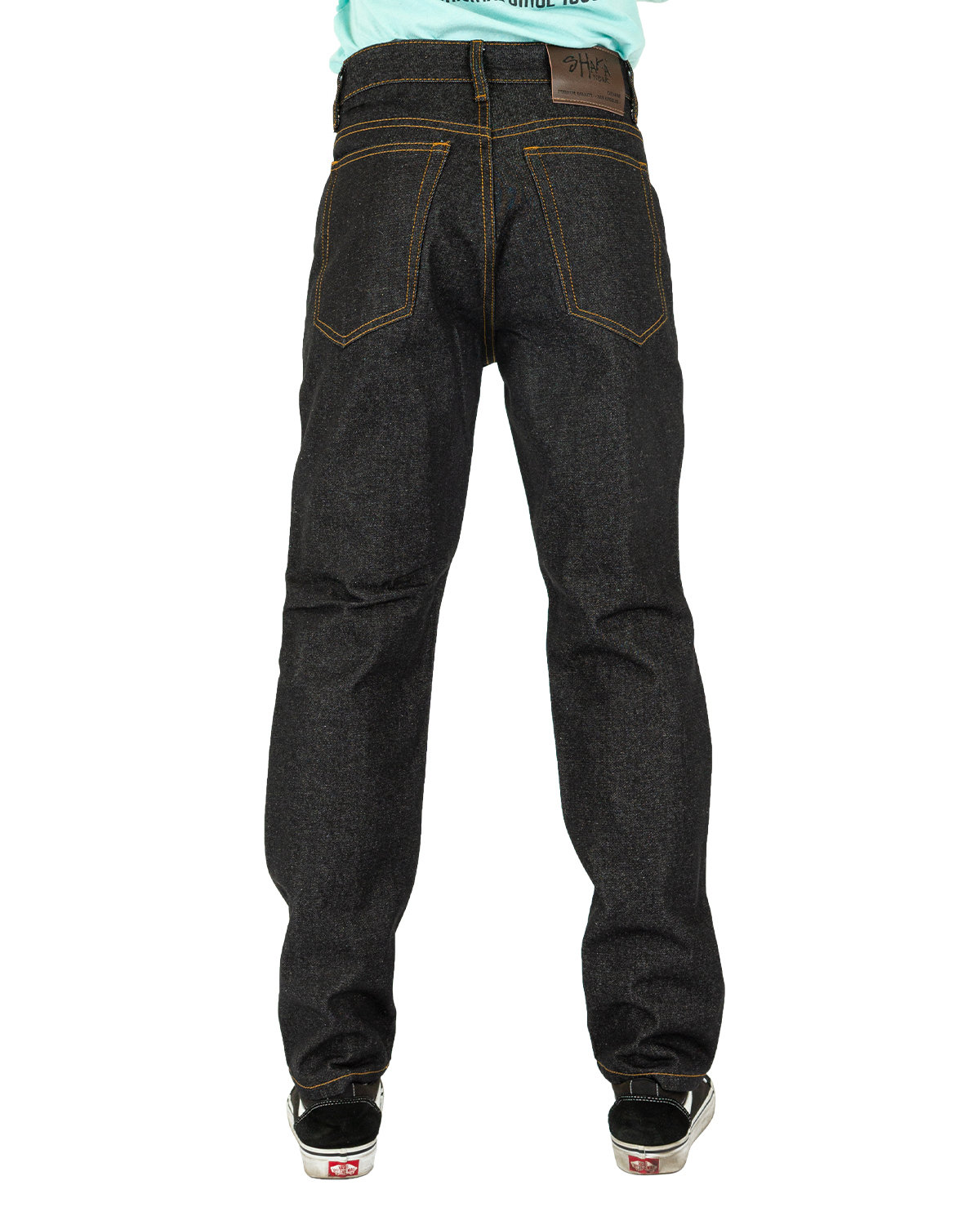 SHRDJ Shaka Wear 12 oz., Raw Denim Straight-Leg Jean Pant - Back Image