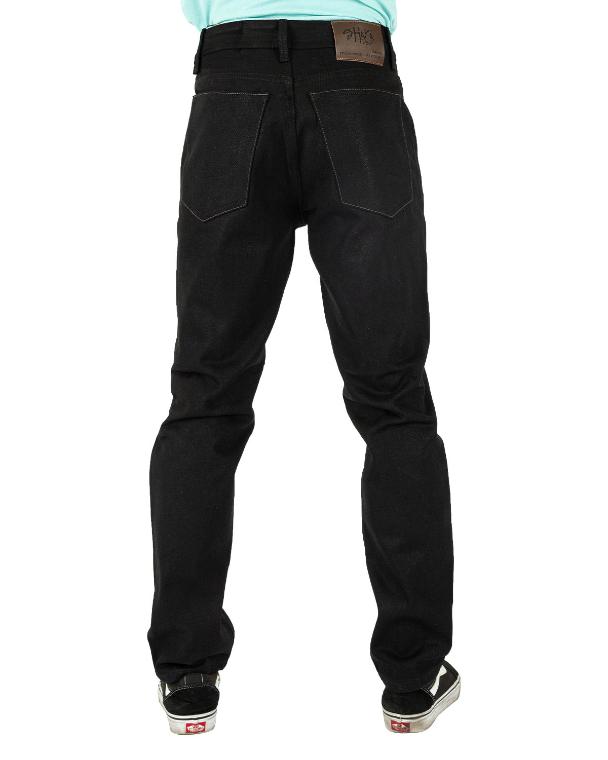 SHRDJ Shaka Wear 12 oz., Raw Denim Straight-Leg Jean Pant - Back Image