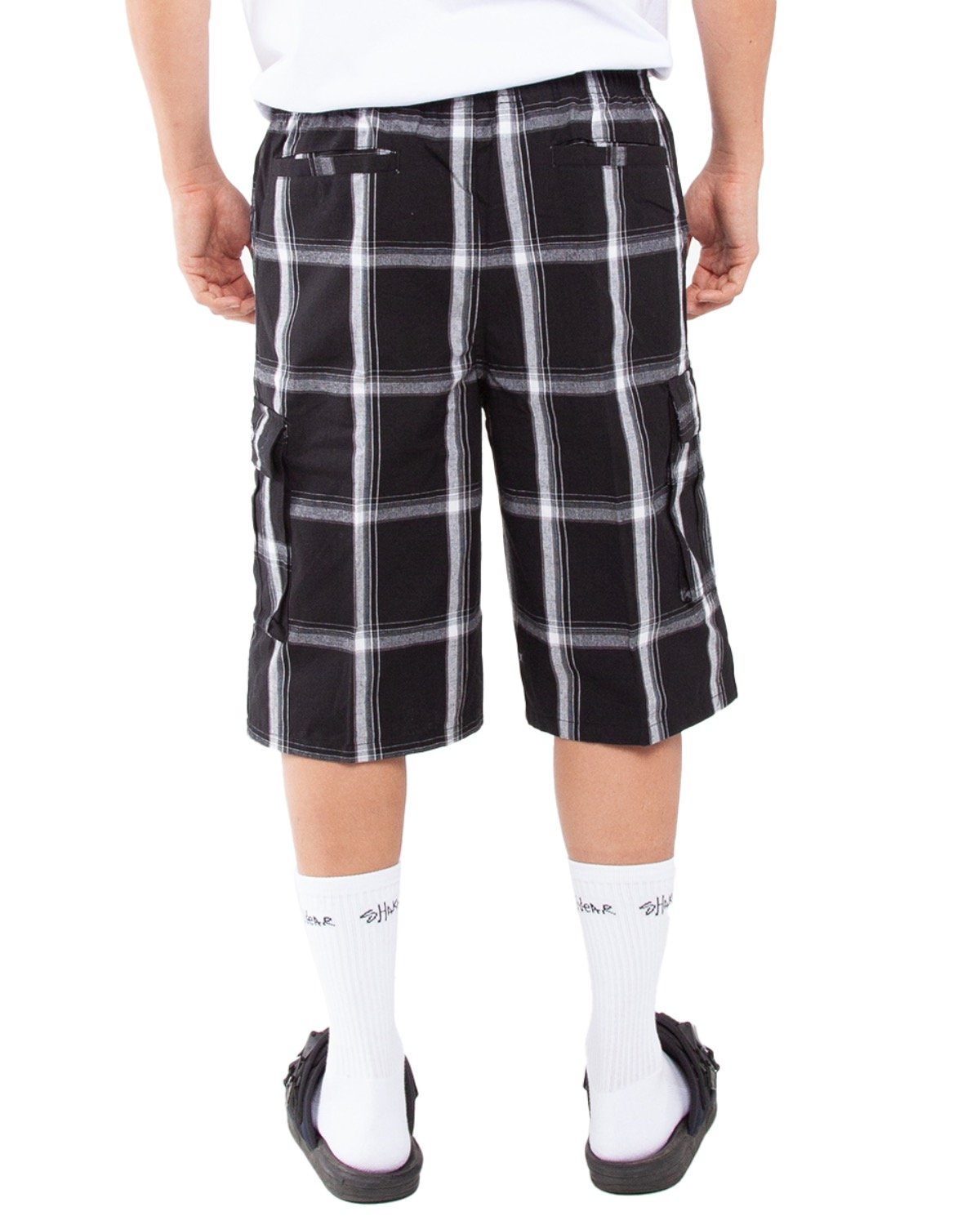 SHSP Shaka Wear Unisex Plaid Shorts - Back Image