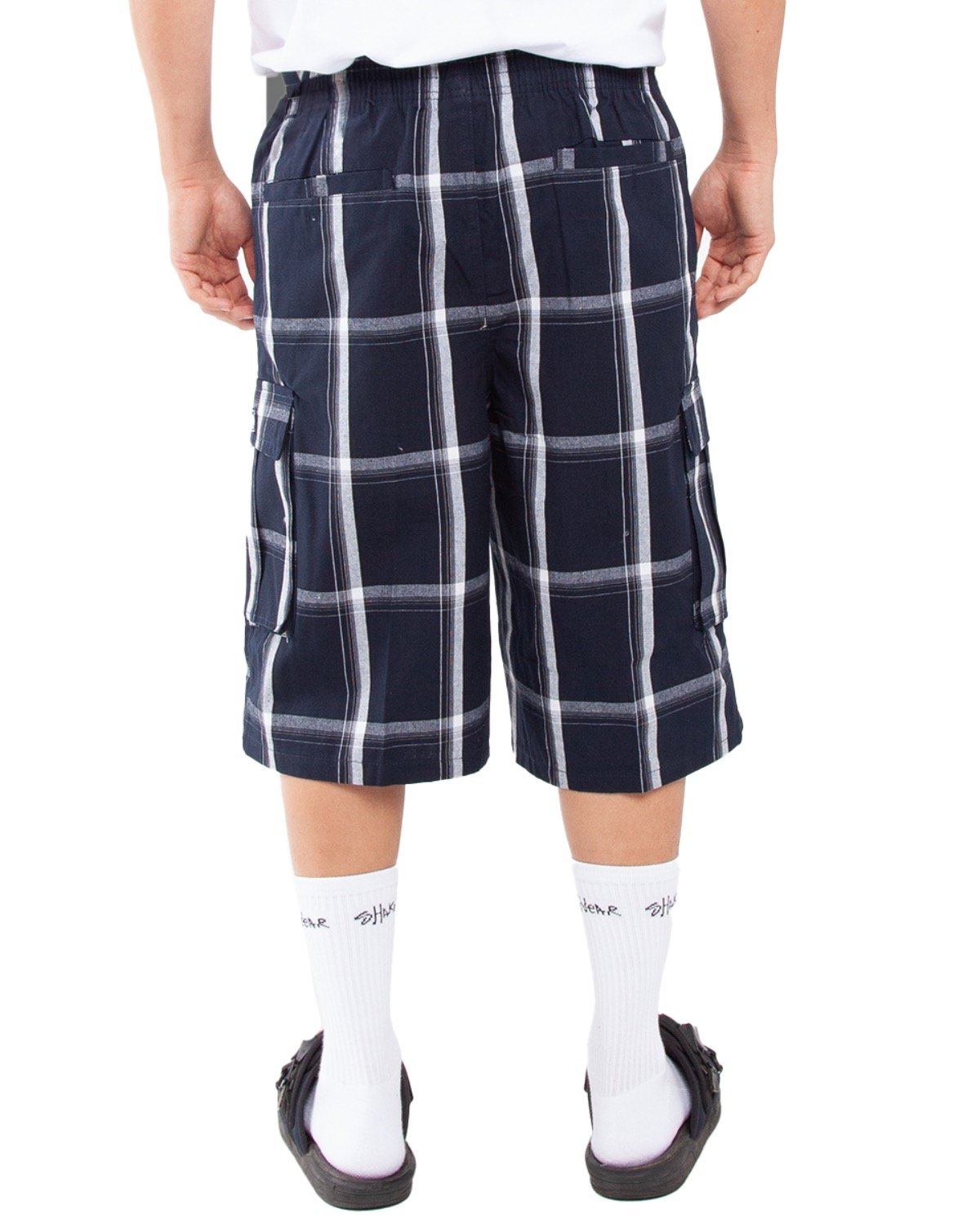 SHSP Shaka Wear Unisex Plaid Shorts - Back Image