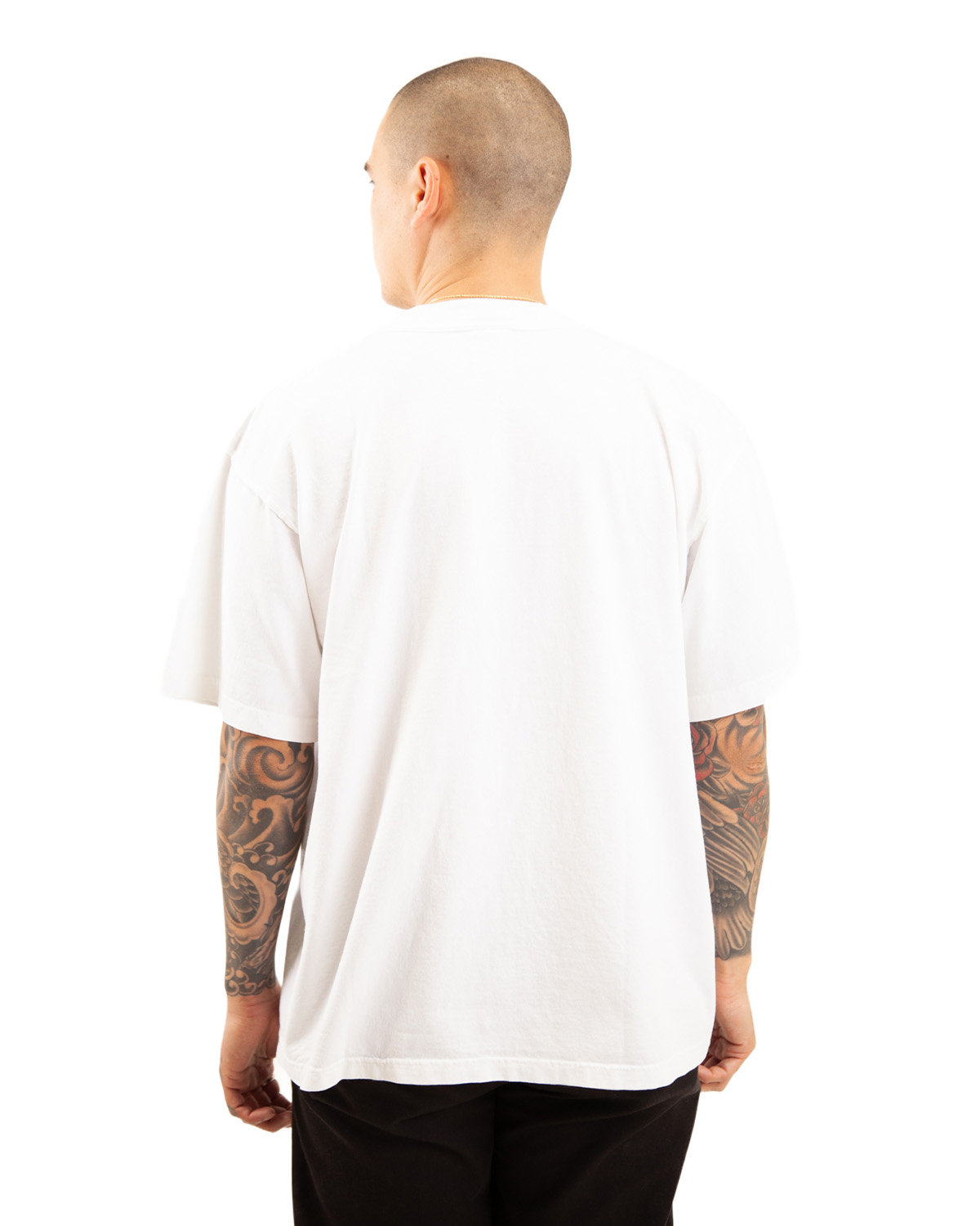 SHGRS Shaka Wear Mens Garment Dyed Reverse T-Shirt - Back Image