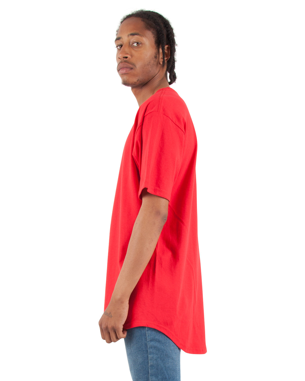 SHCLT Shaka Wear Adult 6 oz., Curved Hem Long T-Shirt - Siide Image