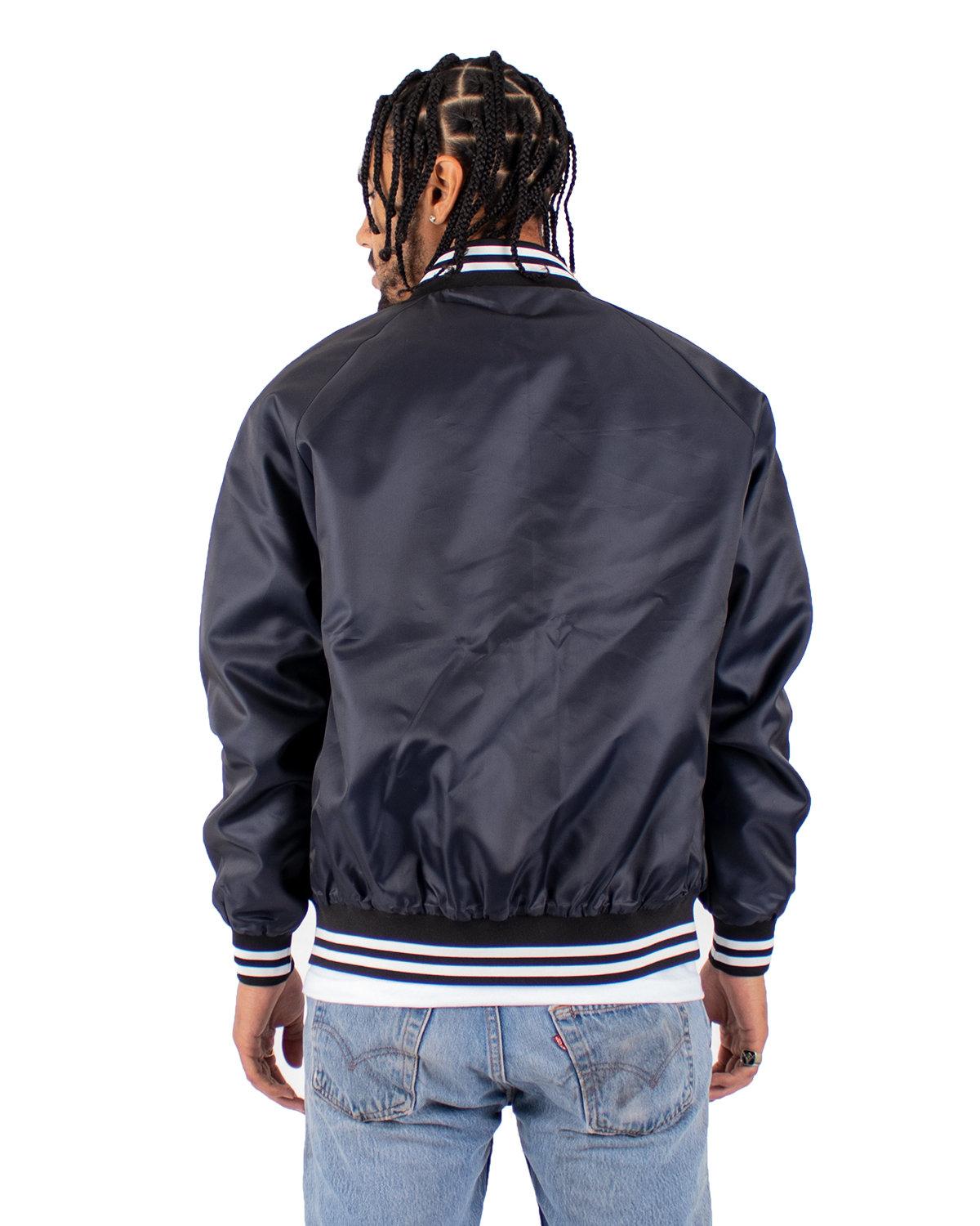 SHVBJ Shaka Wear Mens Varsity Bomber Jacket - Back Image