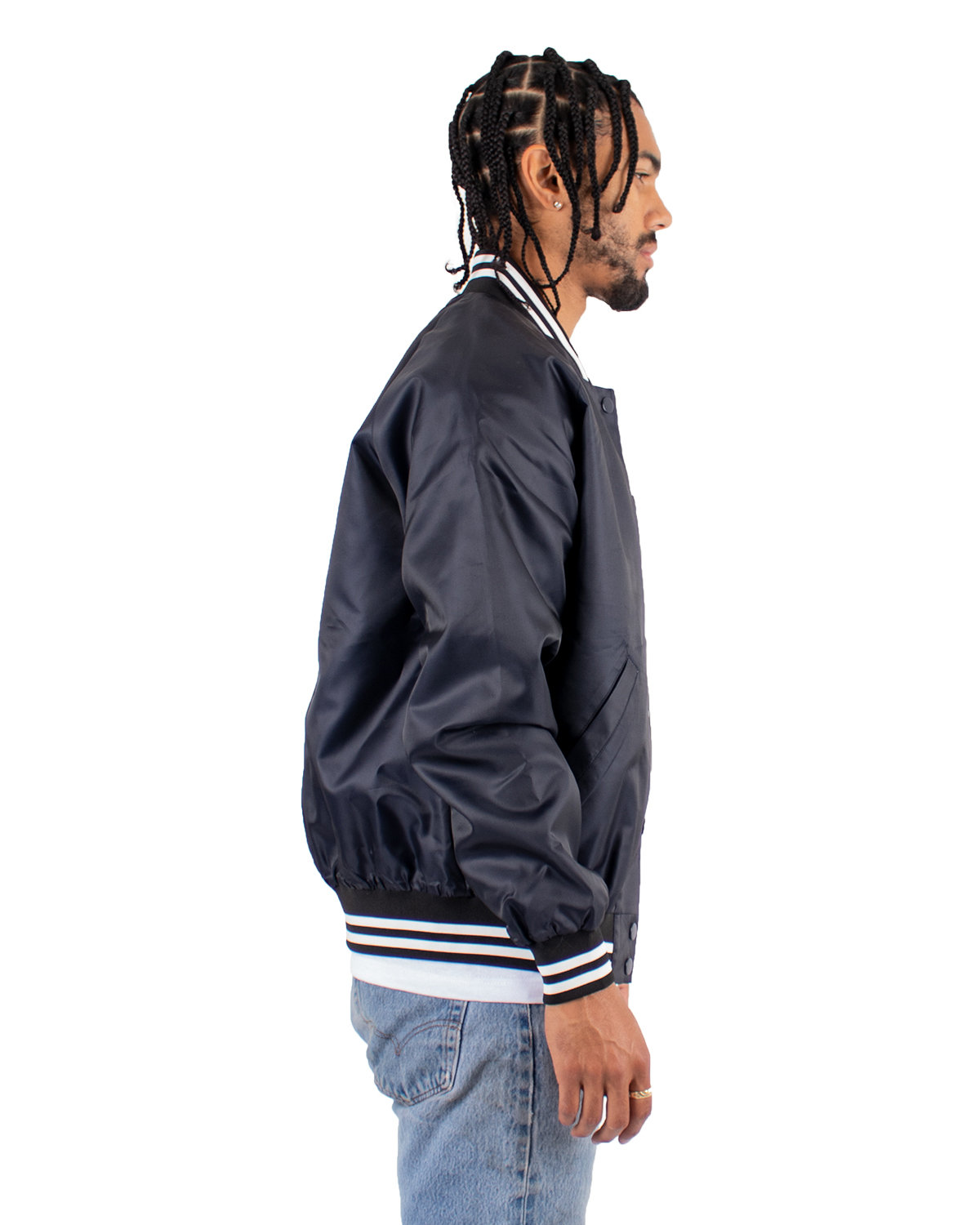 SHVBJ Shaka Wear Mens Varsity Bomber Jacket - Siide Image