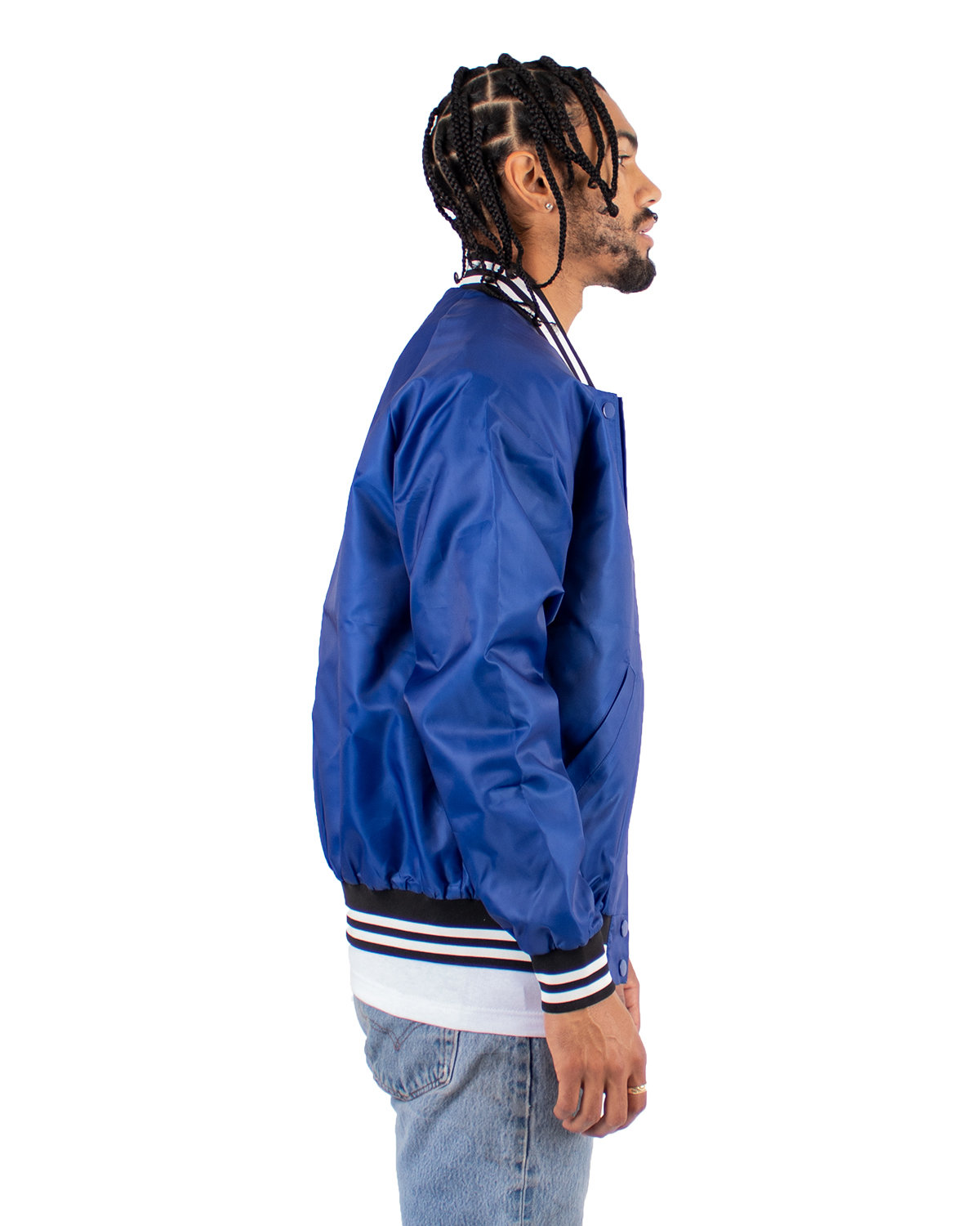 SHVBJ Shaka Wear Mens Varsity Bomber Jacket - Siide Image