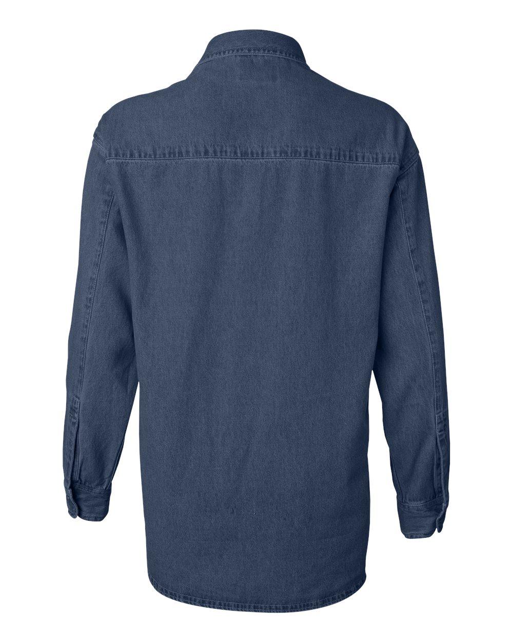 5211 Sierra Pacific Womens Long Sleeve Denim Shirt - Back Image