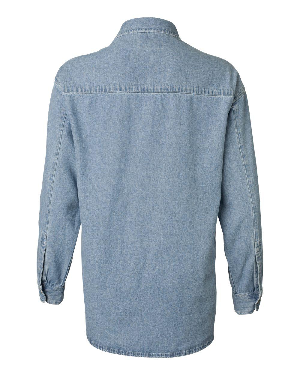 5211 Sierra Pacific Womens Long Sleeve Denim Shirt 5211 Sierra Pacific Womens Long Sleeve Denim Shirt - Back Image