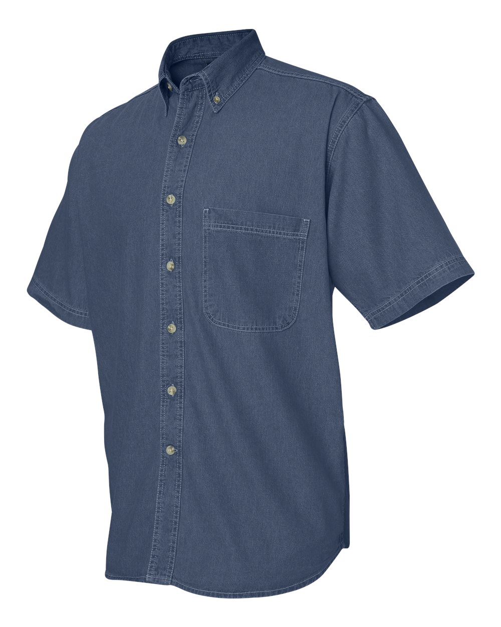 6211 Sierra Pacific Short Sleeve Denim Tall Sizes - Siide Image