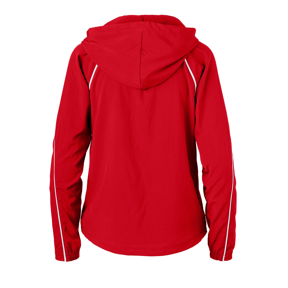 1027V Soffe Women's Game Time Warm Up Hoodie - Back Image
