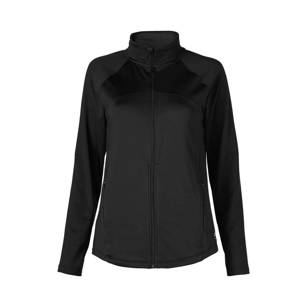 1586V Soffe Women's Team Mock Neck Full Zip Jacket
