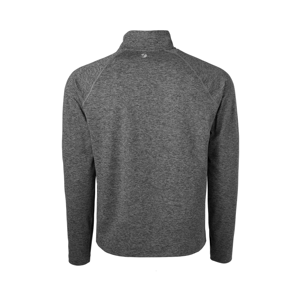 2995M Soffe Men's Mélange Quarter Zip - Back Image