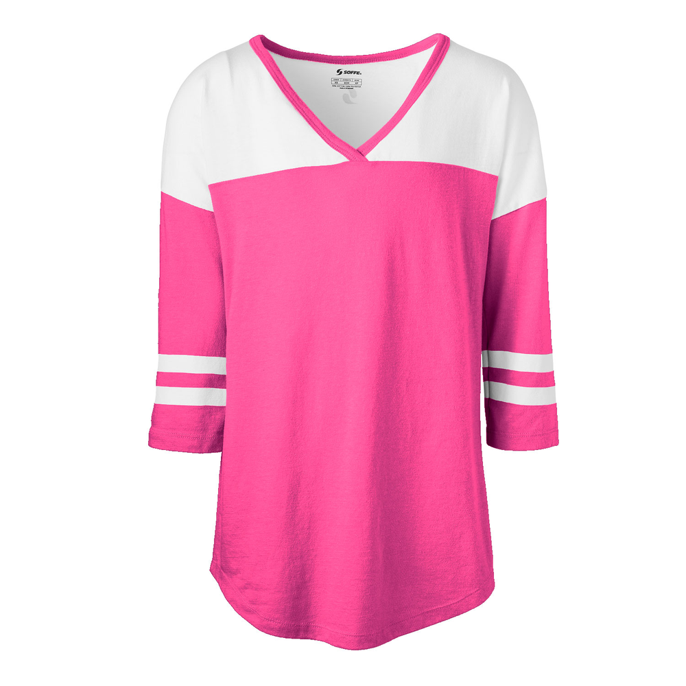 3053V Soffe JRS FAN CREW V-NECK