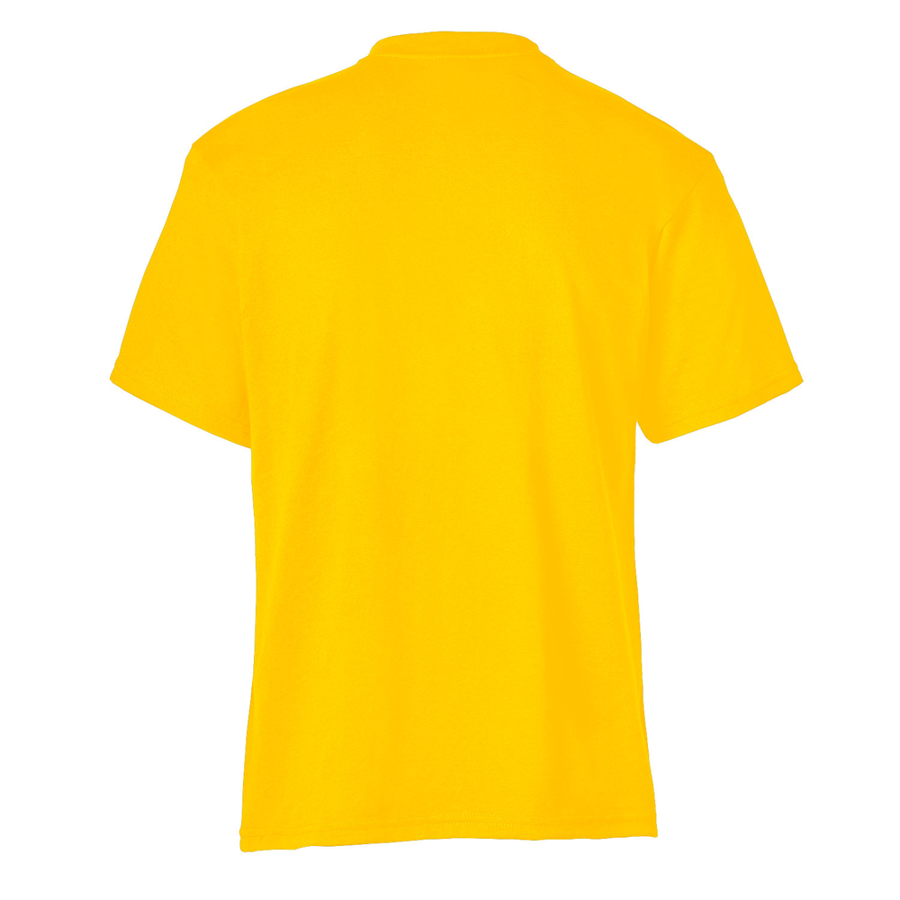 M206 Soffe Adult 2-Button 50/50 Henley - Back Image