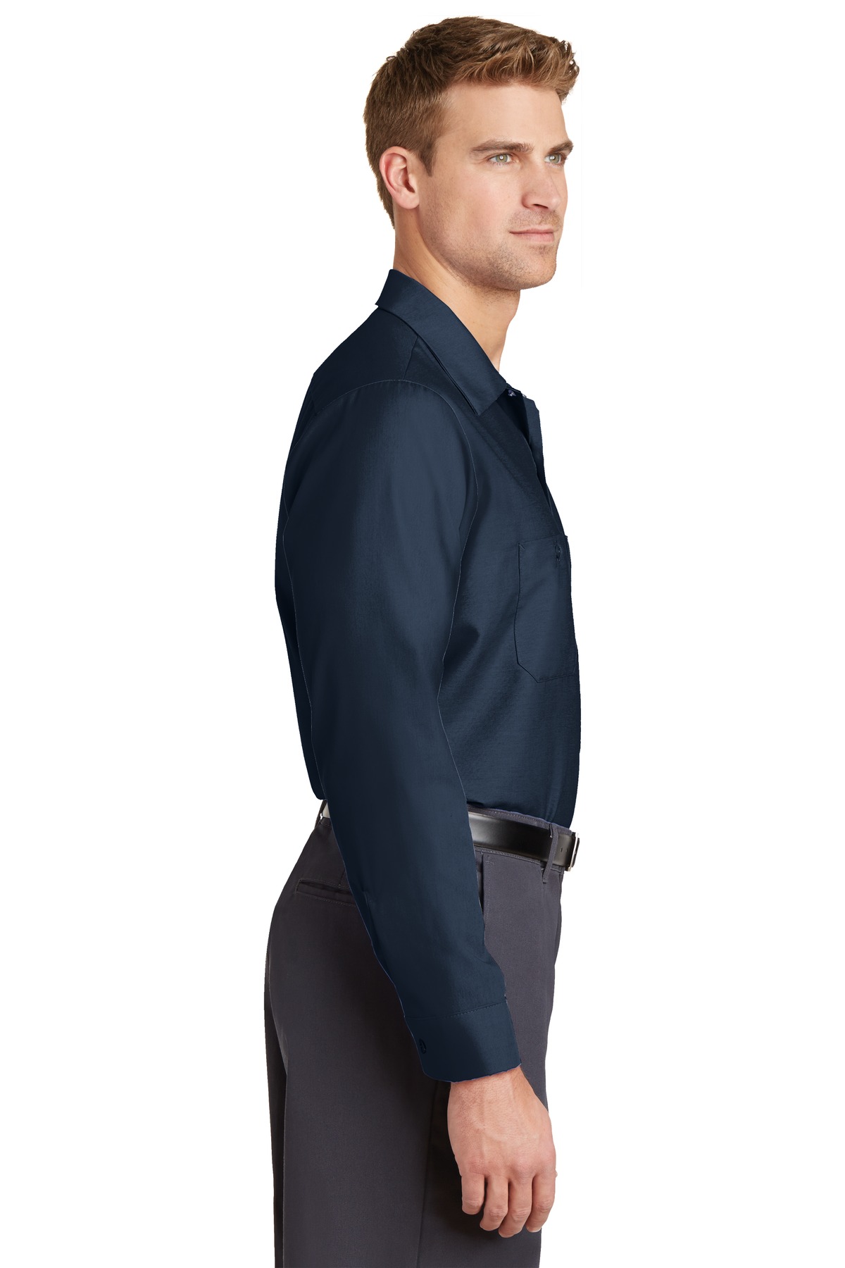 SP14 Red Kap Long Sleeve Industrial Work Shirt. - Siide Image