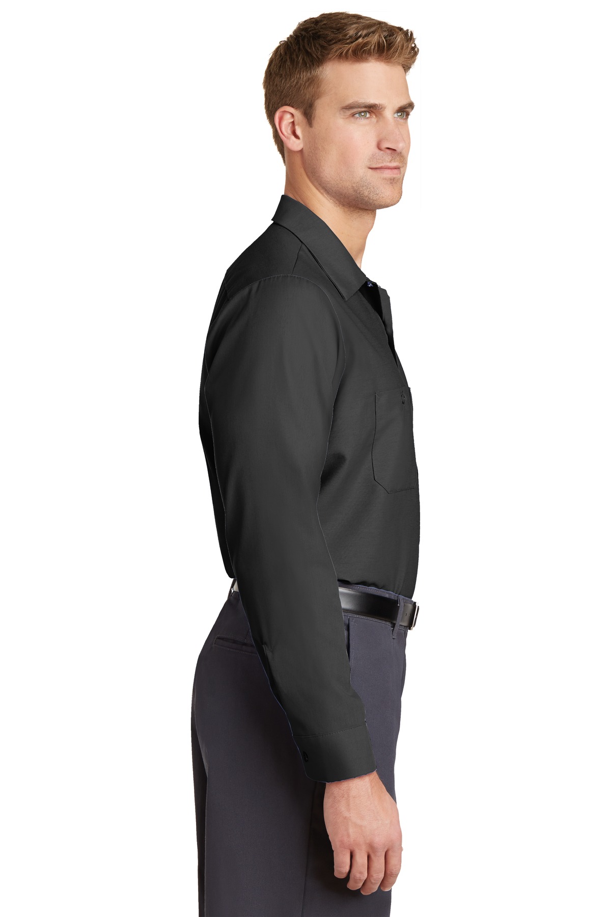 SP14LONG Red Kap Long Size, Long Sleeve Industrial Work Shirt. - Siide Image