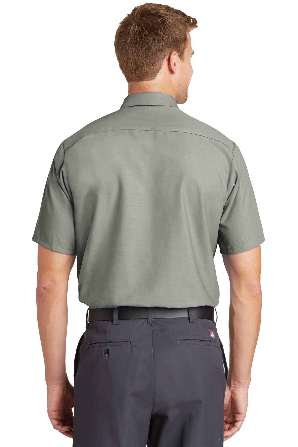 SP24 Red Kap Short Sleeve Industrial Work Shirt. - Back Image
