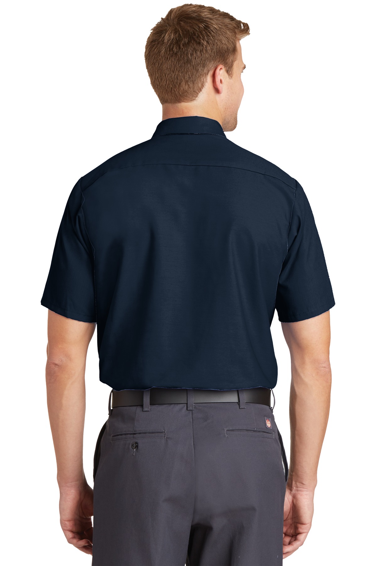 SP24 Red Kap Short Sleeve Industrial Work Shirt. - Back Image