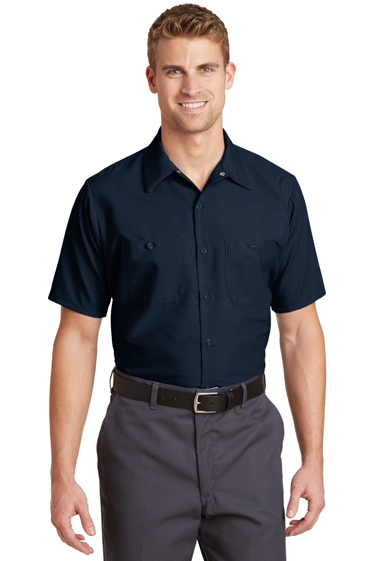 SP24 Red Kap Short Sleeve Industrial Work Shirt.