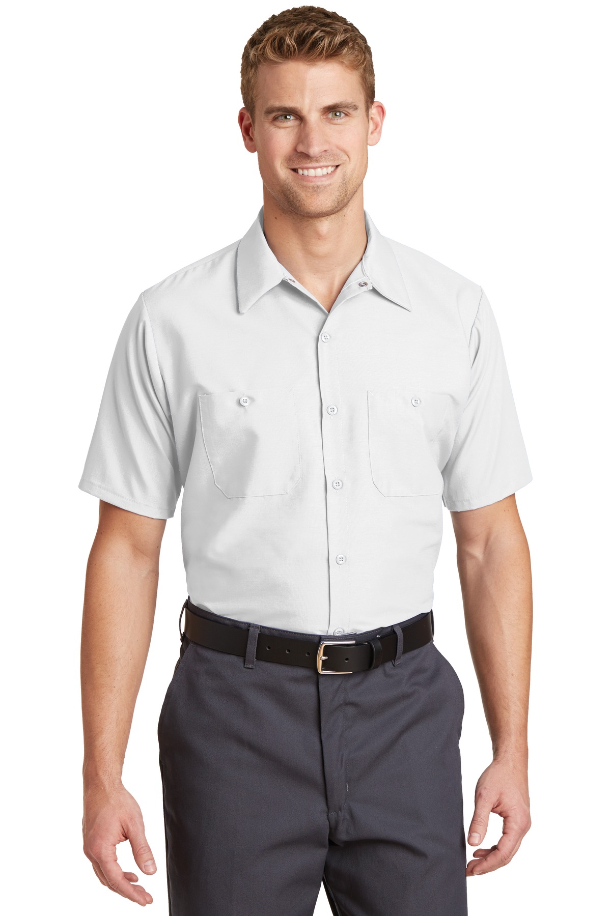 SP24 Red Kap Short Sleeve Industrial Work Shirt.