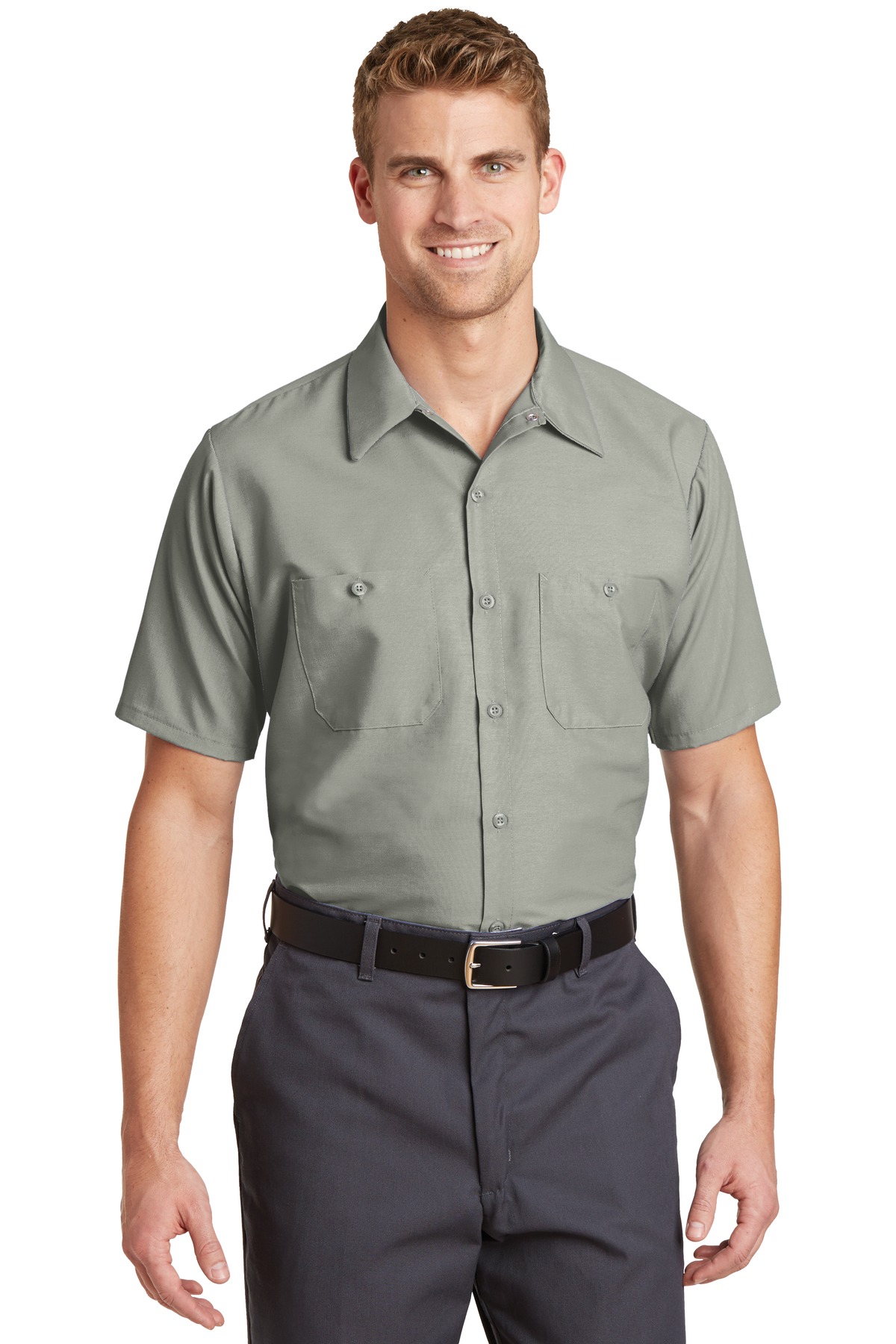 SP24LONG Red Kap Long Size, Short Sleeve Industrial Work Shirt. Zoom Image