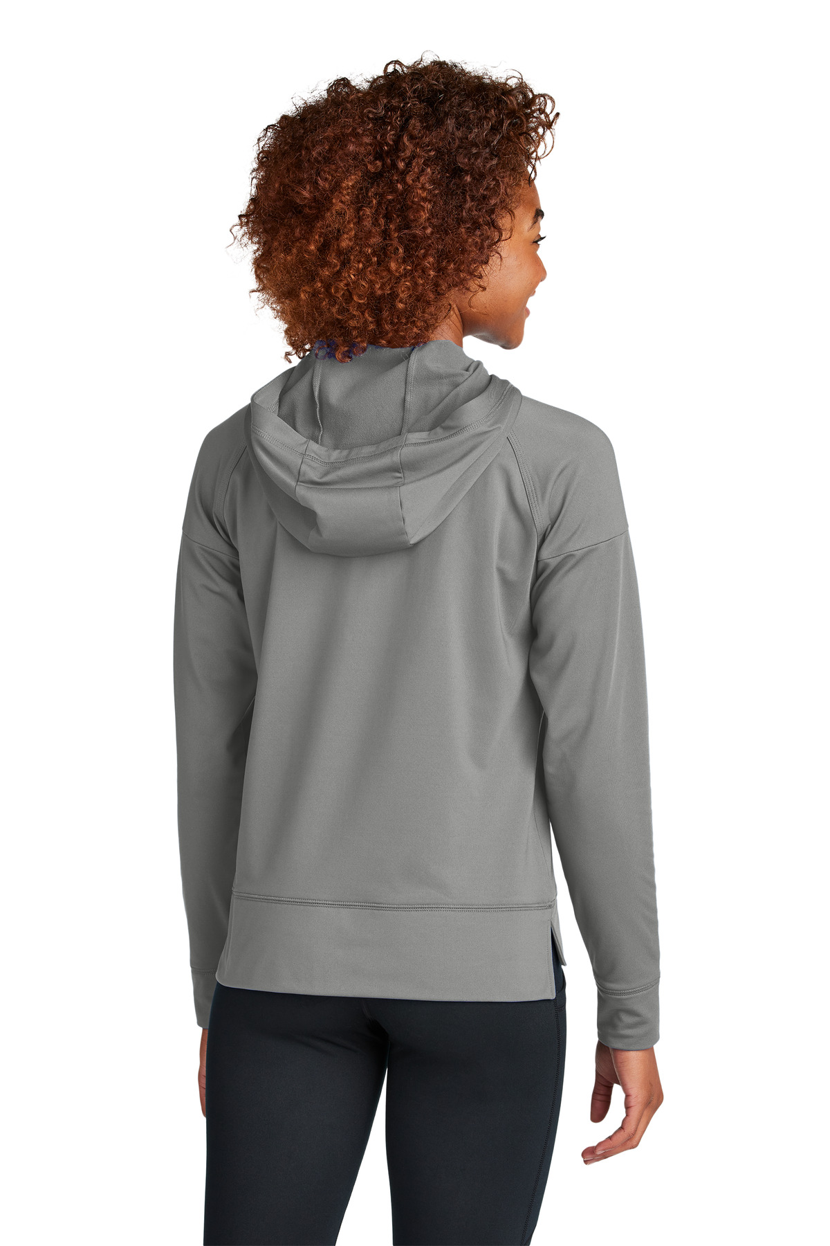 LST856 Sport-Tek Ladies Sport-Wick Stretch 1/2-Zip Hoodie - Back Image