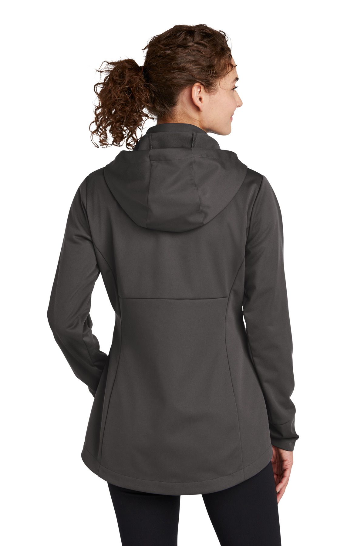 LST980 Sport-Tek Ladies Hooded Soft Shell Jacket - Back Image