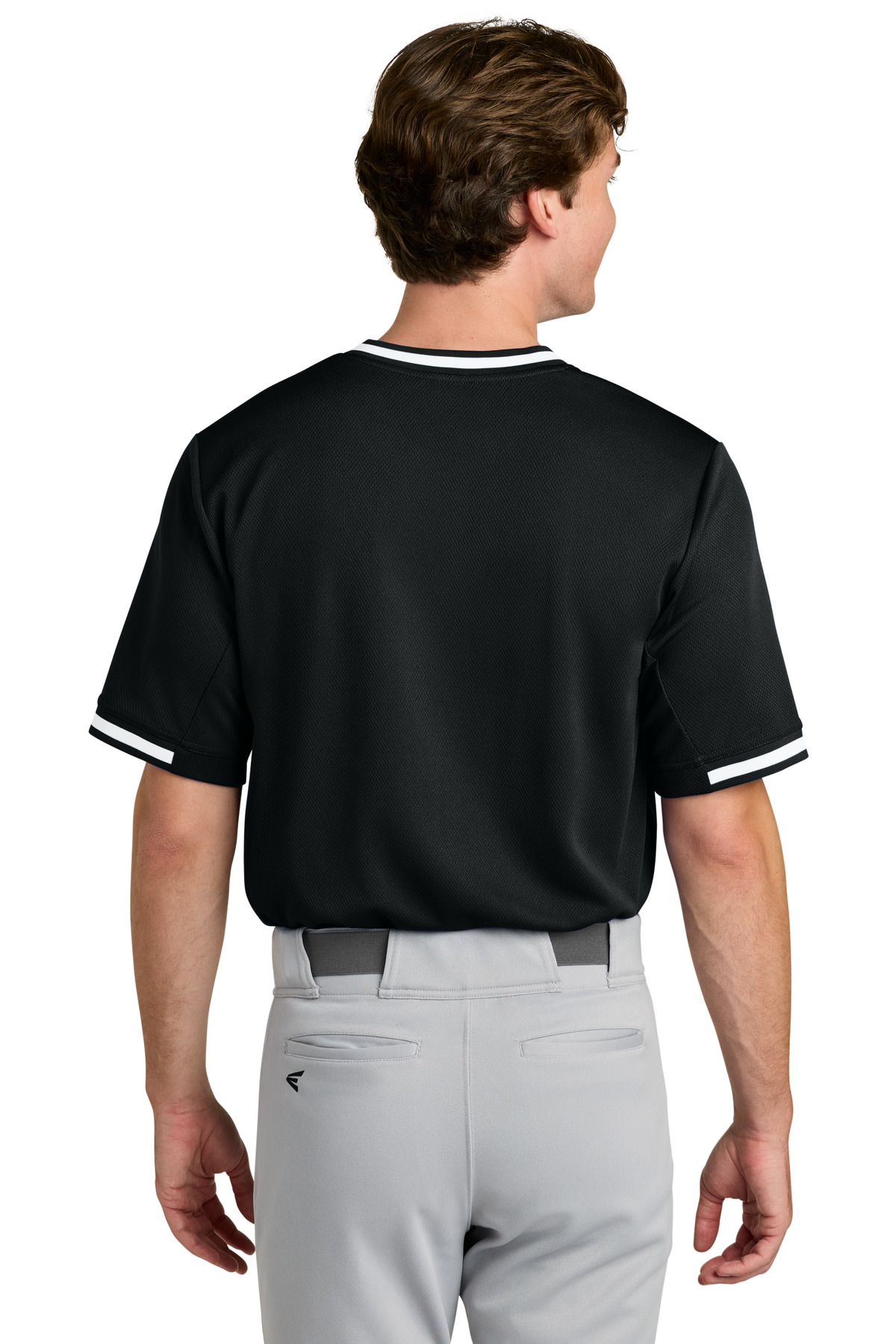 ST221 Sport-Tek Tough Mesh V-Neck Baseball Jersey ST221 Sport-Tek Tough Mesh V-Neck Baseball Jersey - Back Image