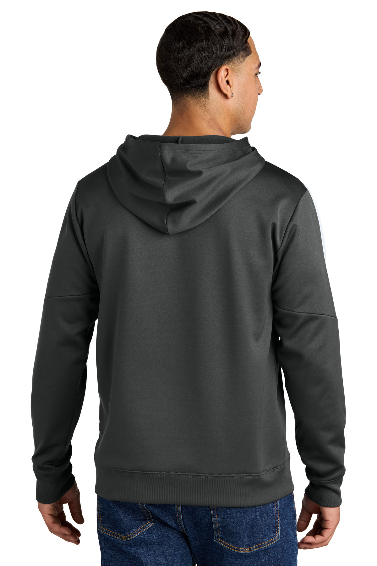 ST255 Sport-Tek Sport-Wick Fleece United Pullover Hoodie - Back Image