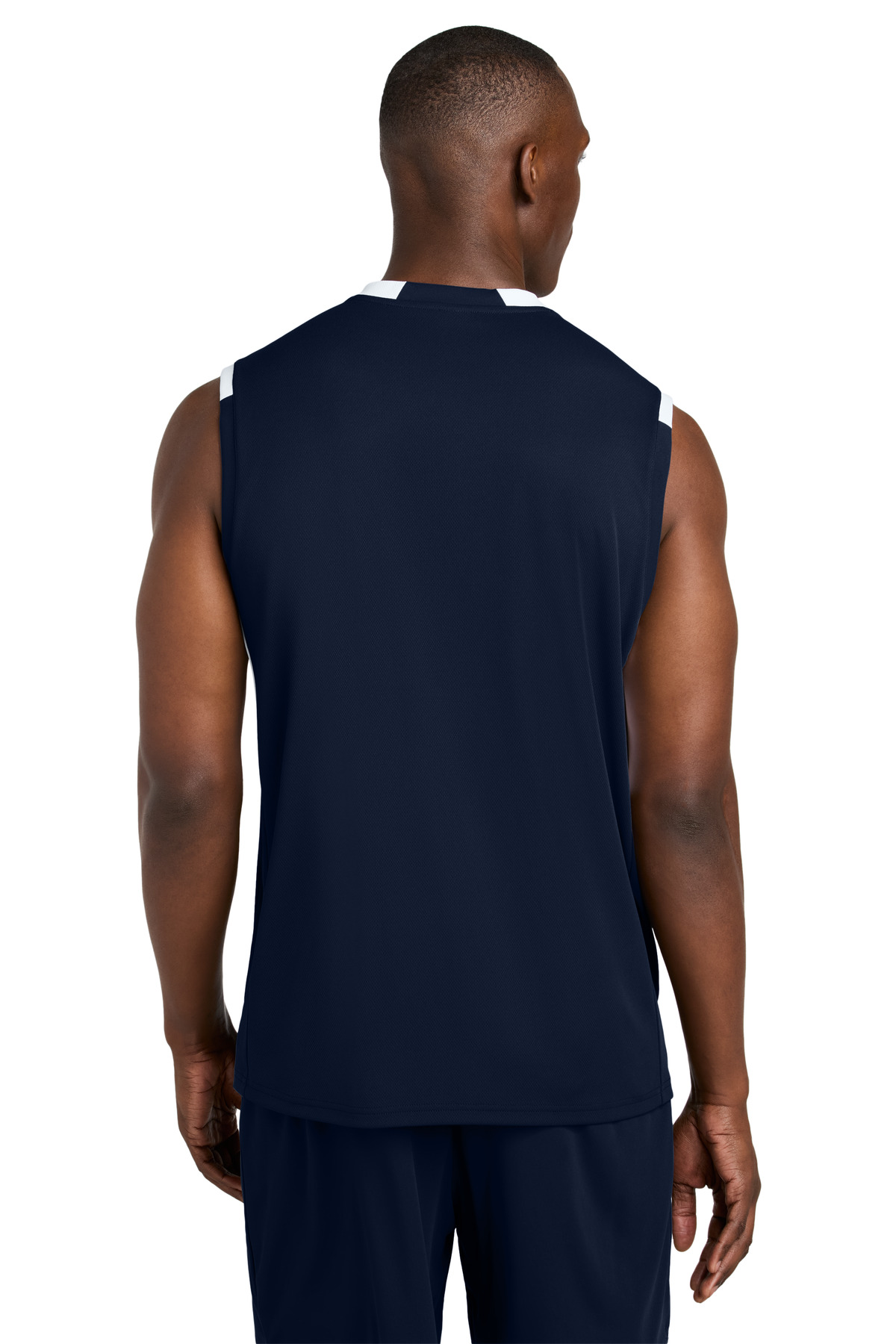 ST441 Sport-Tek Club Sleeveless V-Neck - Back Image