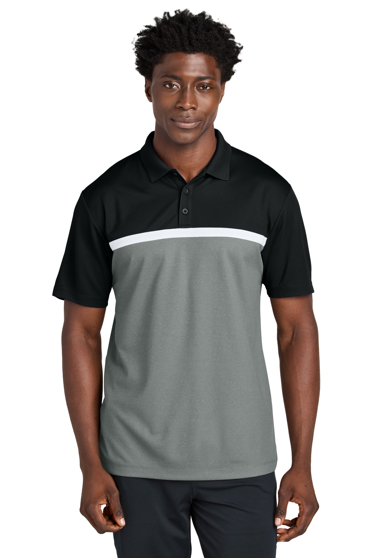 ST741 Sport-Tek UV Micropique Colorblock Polo