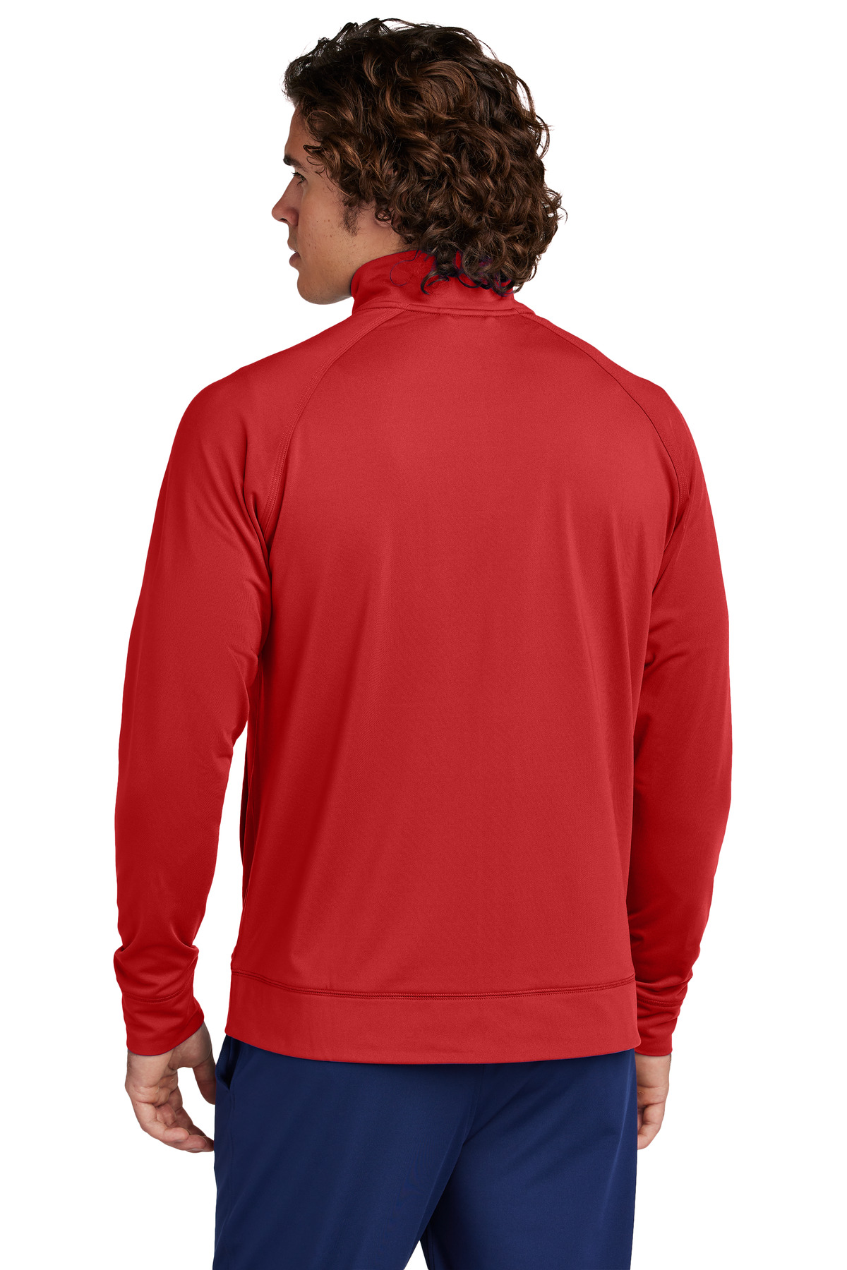 ST857 Sport-Tek Sport-Wick Stretch Full-Zip Cadet Jacket - Back Image